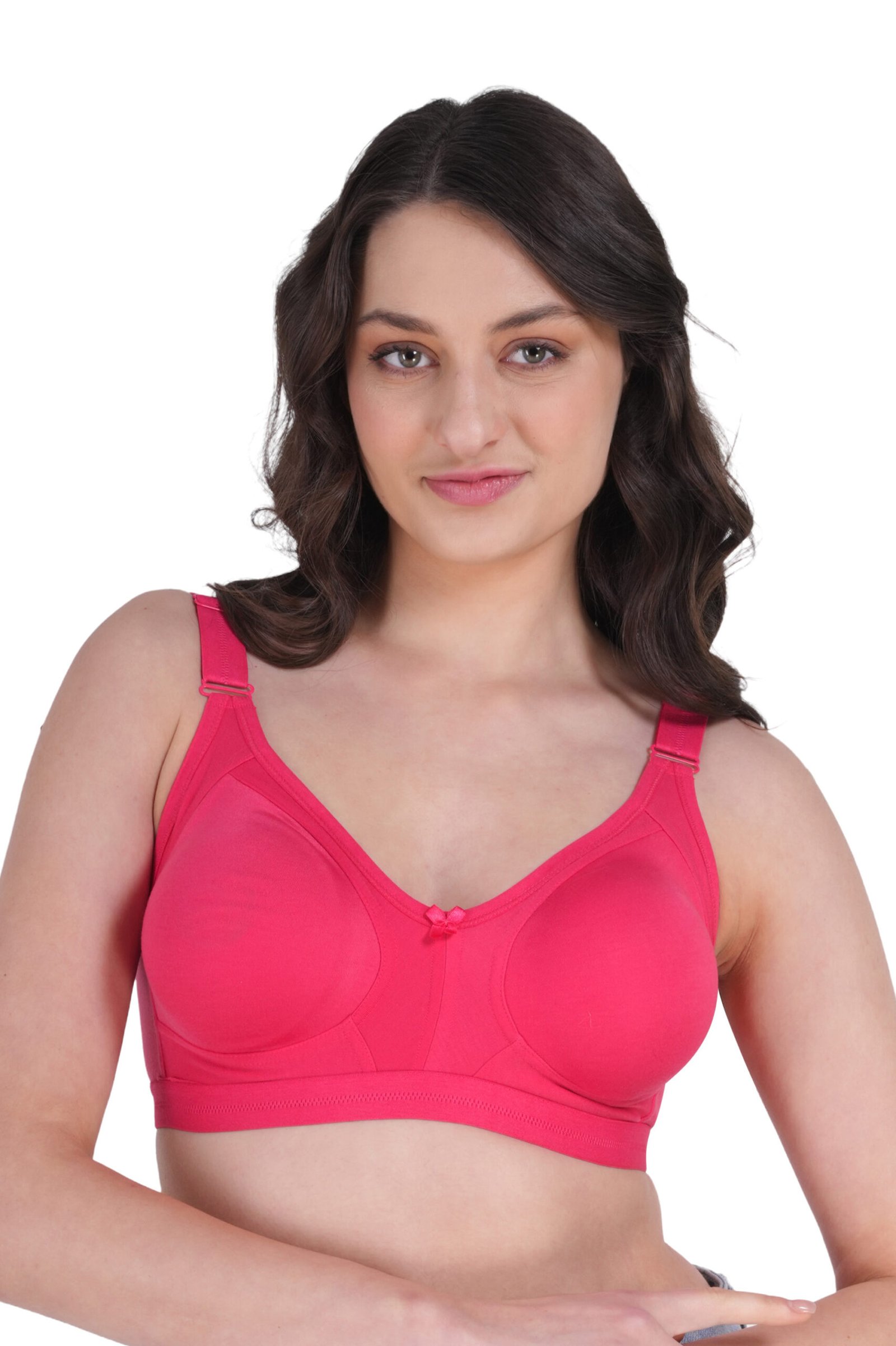 DSC07649 Dempsey Cotton Solid Non Padded Hakoba Everyday Bra - Image 1