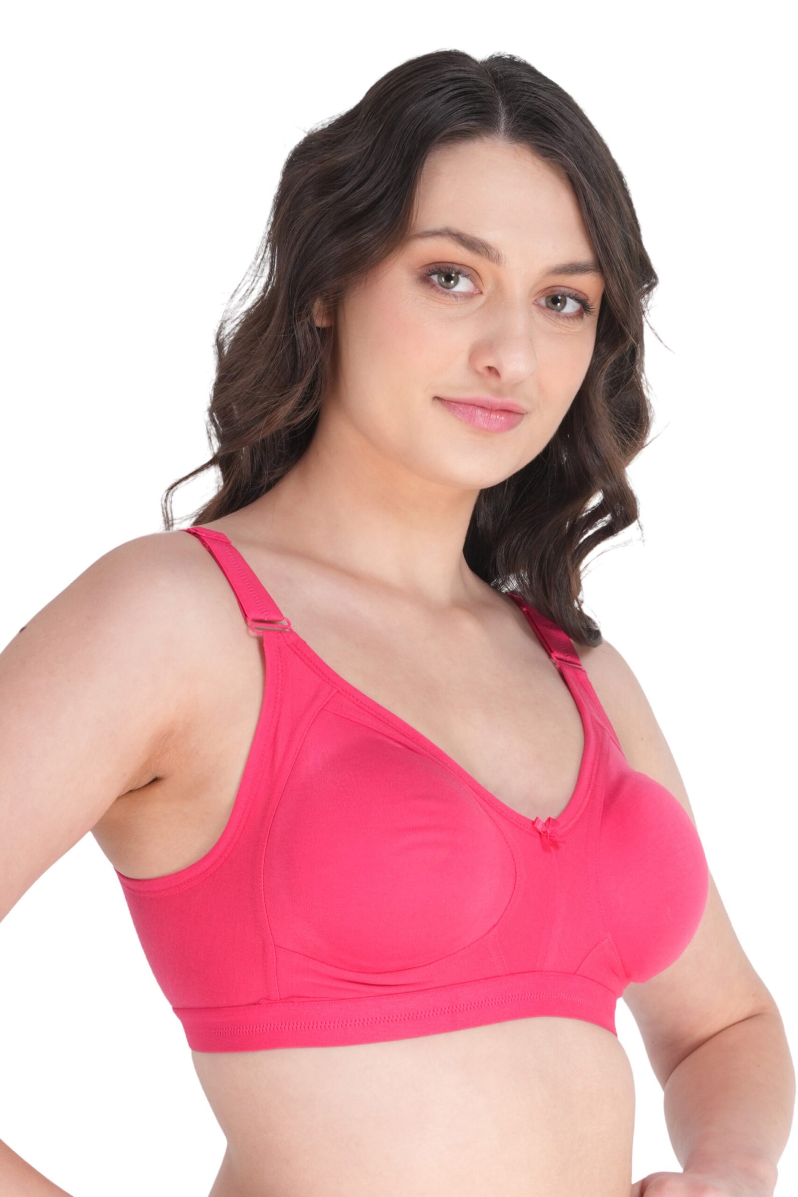 DSC07655_1 Dempsey Cotton Solid Non Padded Hakoba Everyday Bra - Image 3