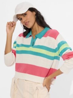 Pointelle Knitted Sweater: Eden Women Oversized Sweaters - Image 2