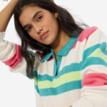 Pointelle Knitted Sweater: Eden Women Oversized Sweaters