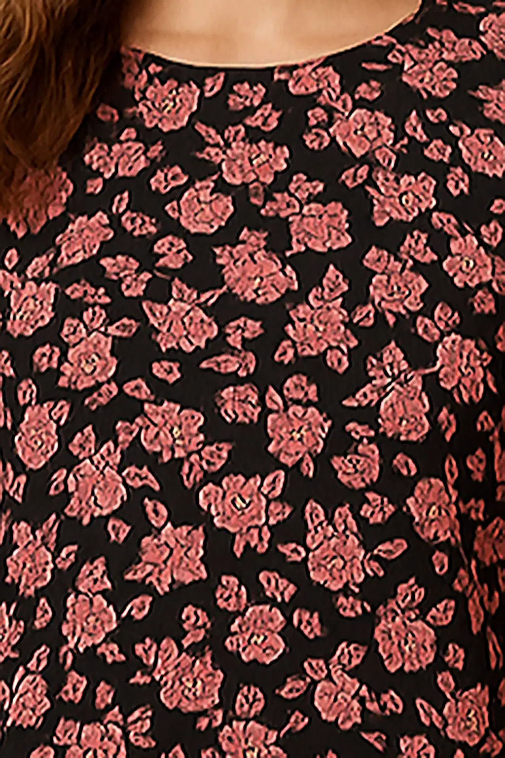 clovia-picture-floral-print-top-shorts-set-in-black-rayon-1-691379 Floral Print Top & Shorts Set in Black - Rayon - Image 3