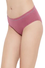 Mid Waist Hipster Panty in Dusty Pink- Cotton - Image 3