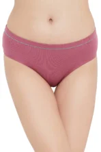 Mid Waist Hipster Panty in Dusty Pink- Cotton