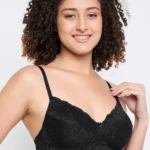Non-Padded Non-Wired Full Coverage Bra in Black - Cotton