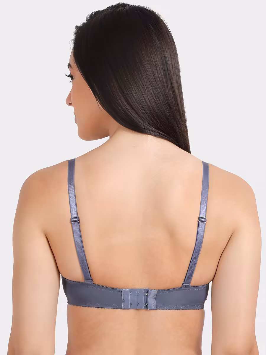s020f-smokeyplum-back_1 Non-Padded Non-Wired Full Coverage Bra in Purple - Cotton - Image 3
