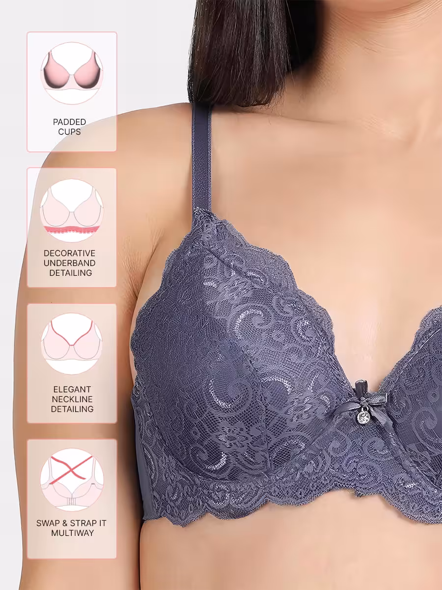 s020f-smokeyplum-fea Non-Padded Non-Wired Full Coverage Bra in Purple - Cotton - Image 4