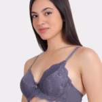 Non-Padded Non-Wired Full Coverage Bra in Purple - Cotton