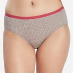 Mid Waist Hipster Panty in Teal with Lace Waist - Cotton