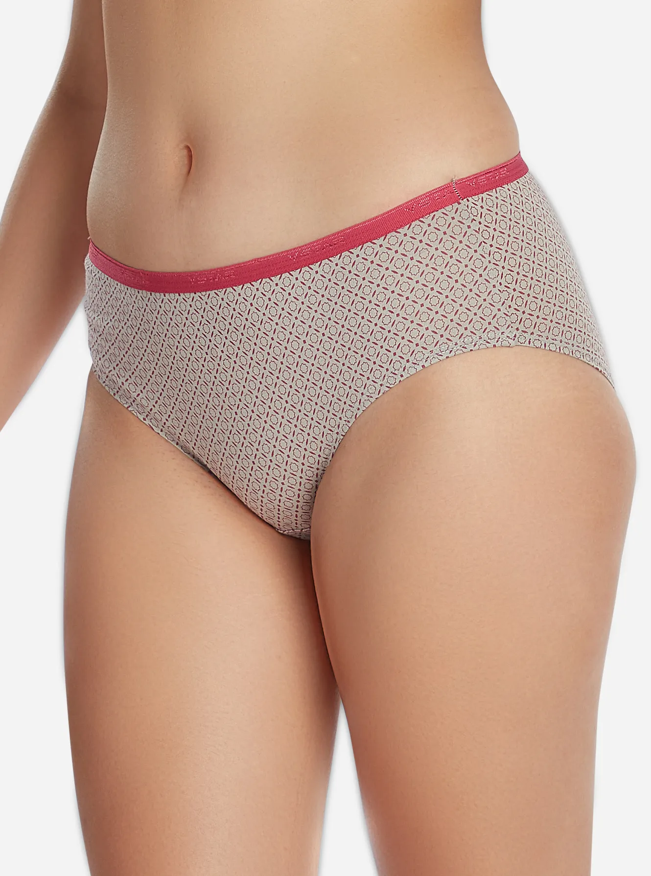 hazel-2_1_1664251433 Mid Waist Hipster Panty in Teal with Lace Waist - Cotton - Image 4