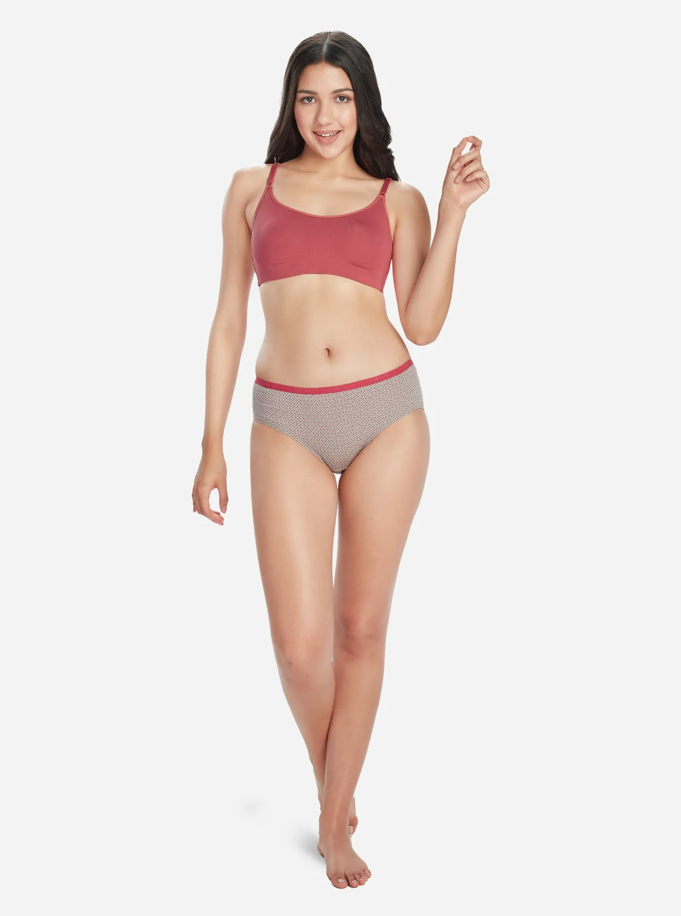 hazel-4_1_2_1664251433 Mid Waist Hipster Panty in Teal with Lace Waist - Cotton - Image 3